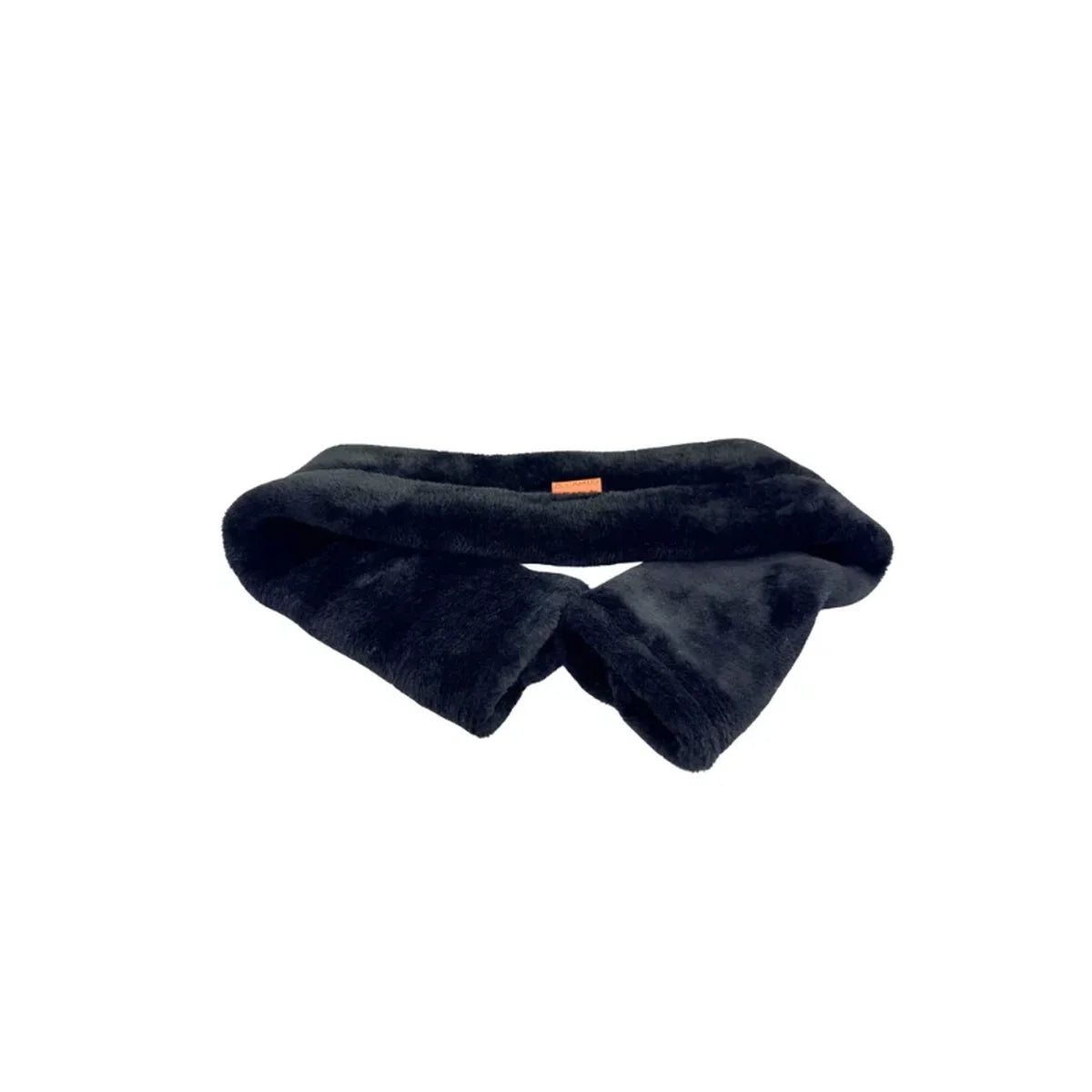 Black neck pillow on a white background