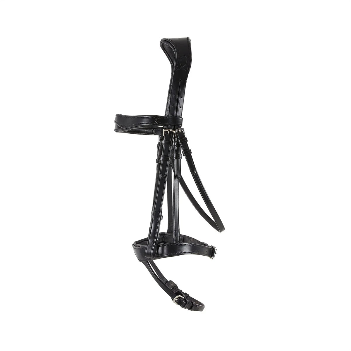CAMEO ComfortPro Anatomic Bridle in Black featuring an ergonomic poll-relief crown and padded noseband for soft contact.