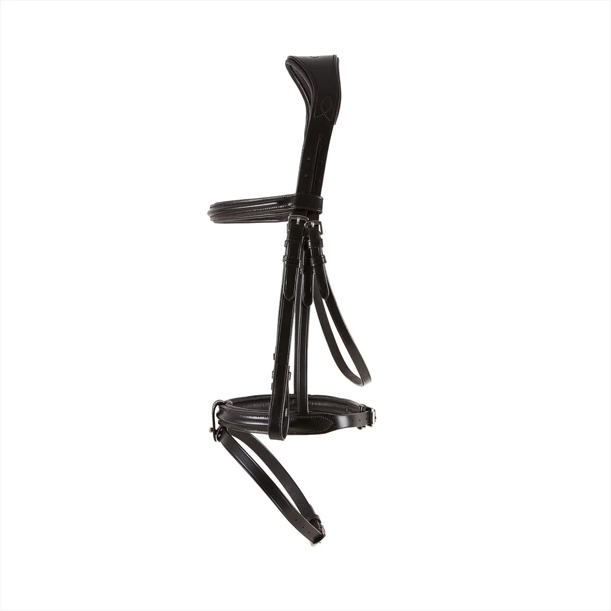 CAMEO ComfortPro Flash Bridle in Dark Brown featuring an anatomical crown piece and padded flash noseband for everyday training.