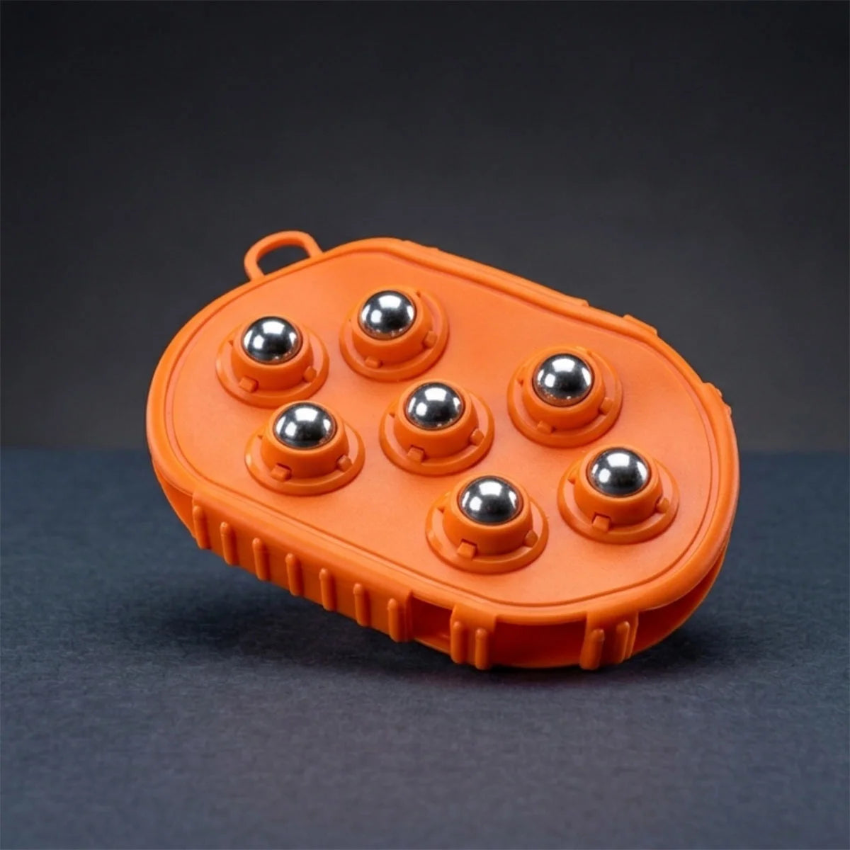 CAMEO Magnetic Massage Mitt in Orange featuring 7 rotating steel balls to relieve equine muscle tension and boost circulation.
