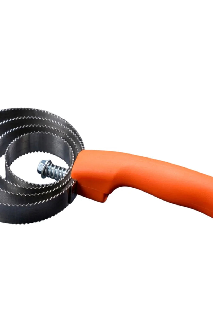 CAMEO Spring Metal Curry Comb in Orange with concentric flexible steel coils and an ergonomic handle for seasonal moulting.