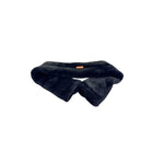 Black neck pillow on a white background