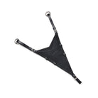 CAMEO ComfortPro Bib Martingale in Black featuring a solid leather safety bib and stainless steel rings for jumping stability.