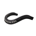 CAMEO ComfortPro Verve Browband in Black with large round crystals and soft leather padding for show ring elegance and comfort.