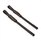 CAMEO Competition Dressage Mono Stirrup Leathers in Dark Brown with embossed sliding sleeves to prevent saddle flap rubs.