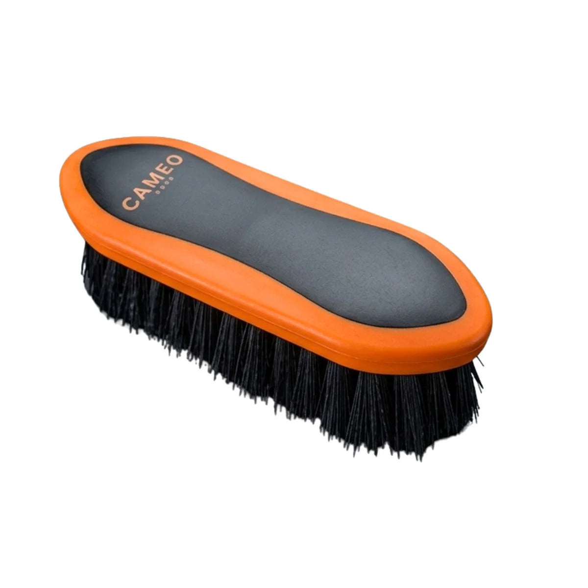 CAMEO Dandy Brush in Orange featuring a contoured grip handle and hardwearing bristles for heavy-duty equine grooming.